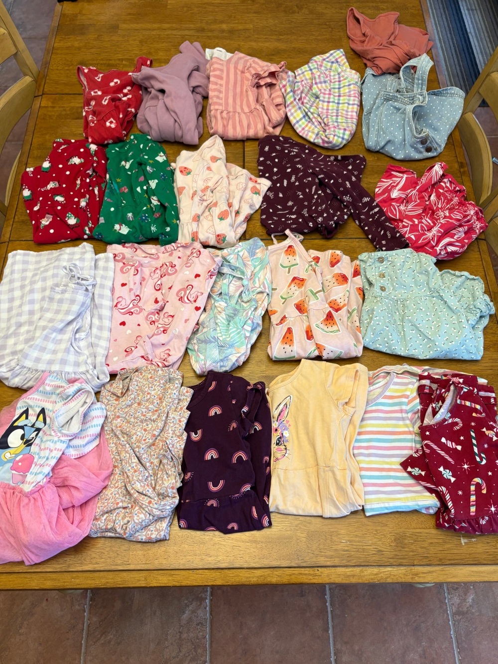 5T Dresses Assorted Lot Short & Long Sleeve Patterns Many Brands Colourful